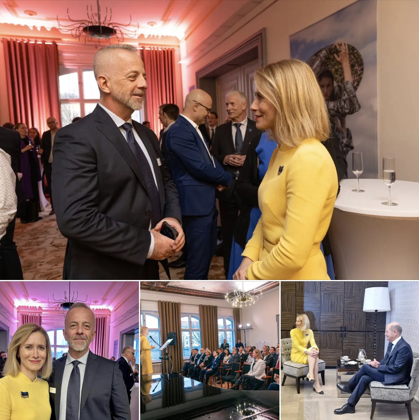 Damir Tomicic discussion with Kaja Kallas and Olaf Scholz at EU Business Summit in Berlin